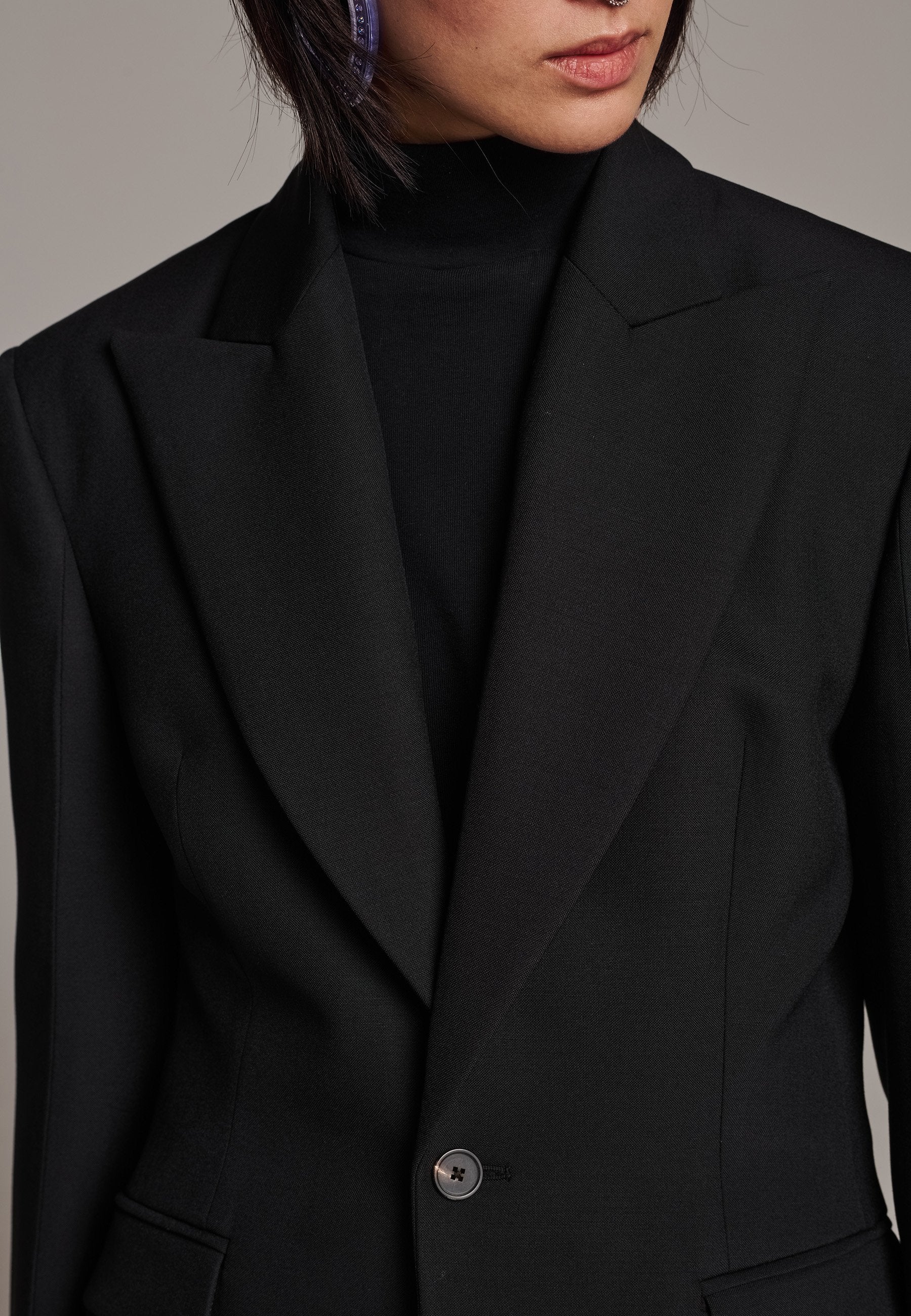 Case Waisted Wide Jacket Black – FRENKEN
