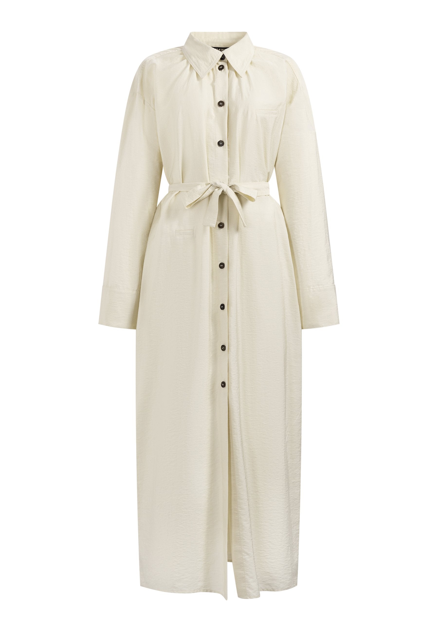 long sleeve parachute dress Parachute silk-blend maxi dress - beige