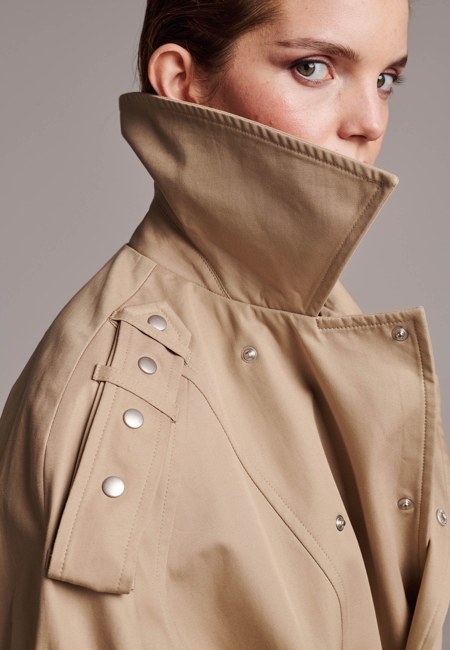 Men's Trench Coats Double Breasted Belted Trench Coat
