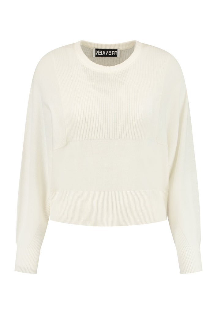 Sweater, crafted from luxurious virgin merino wool that gives a soft handle. Detailed with dropped shoulders, ribbed effect and batwing sleeves. Designed for a loose fit. Long in sleeves. This piece ensures you’ll stay snug and chic, even on the coldest days.