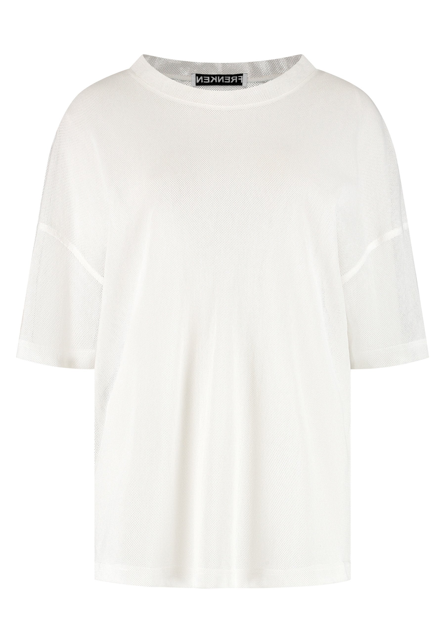Sheer Mesh T-Shirt Top Off-White – FRENKEN