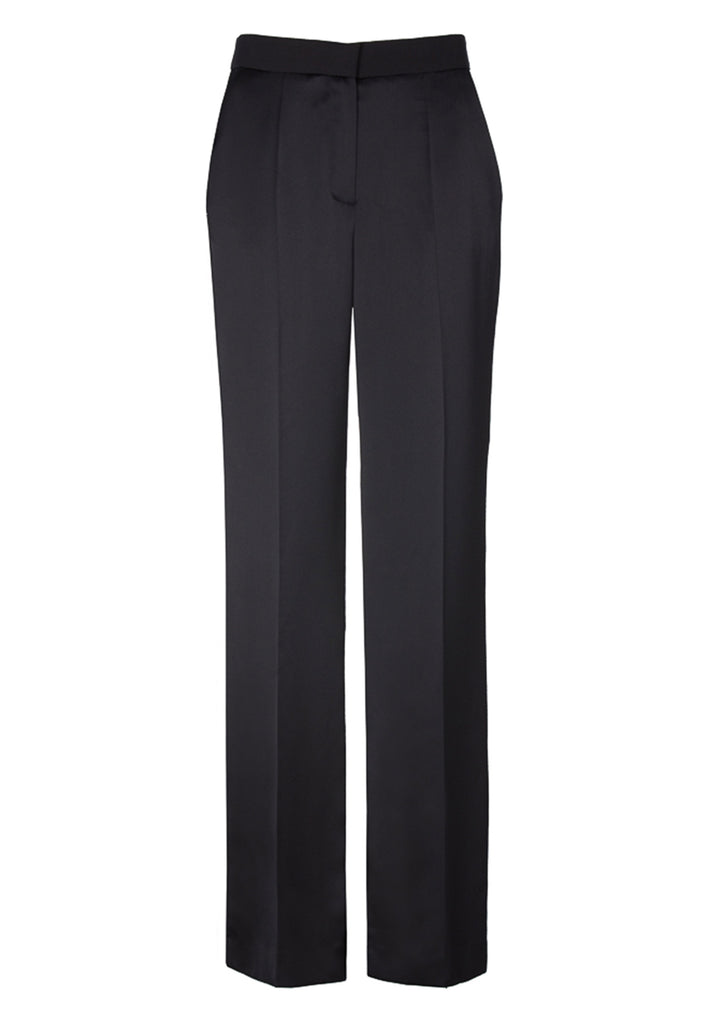 Verso | Pants | Dark Navy. Satin straight-leg pants. These pants have been tailored in Portugal from fluid satin and cut in a flattering straight-leg silhouette. Dutch women clothes