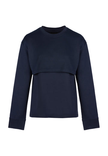 More | Top | Dark Navy. Double layered soft jersey top. Amsterdam fashion
