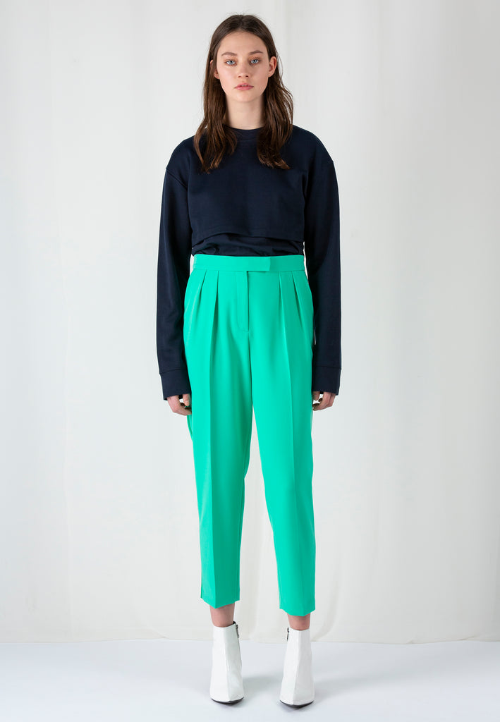 More | Top | Dark Navy. Double layered soft jersey top. Amsterdam fashion