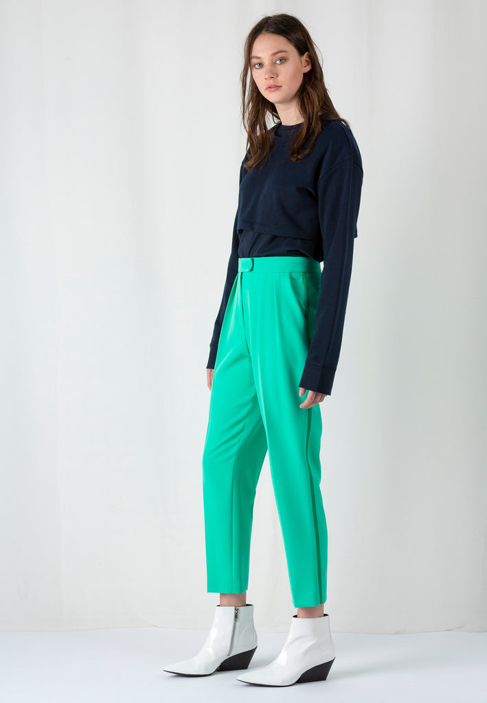 More | Top | Dark Navy. Double layered soft jersey top. Amsterdam fashion