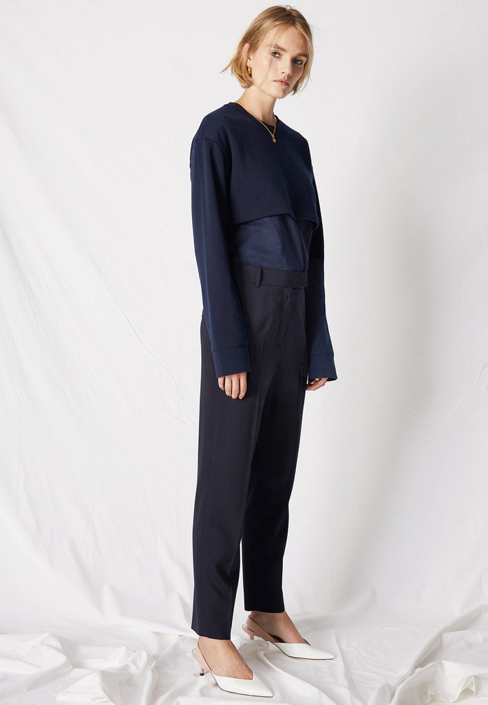 More | Top | Dark Navy. Double layered soft jersey top. frenkenfashion.com