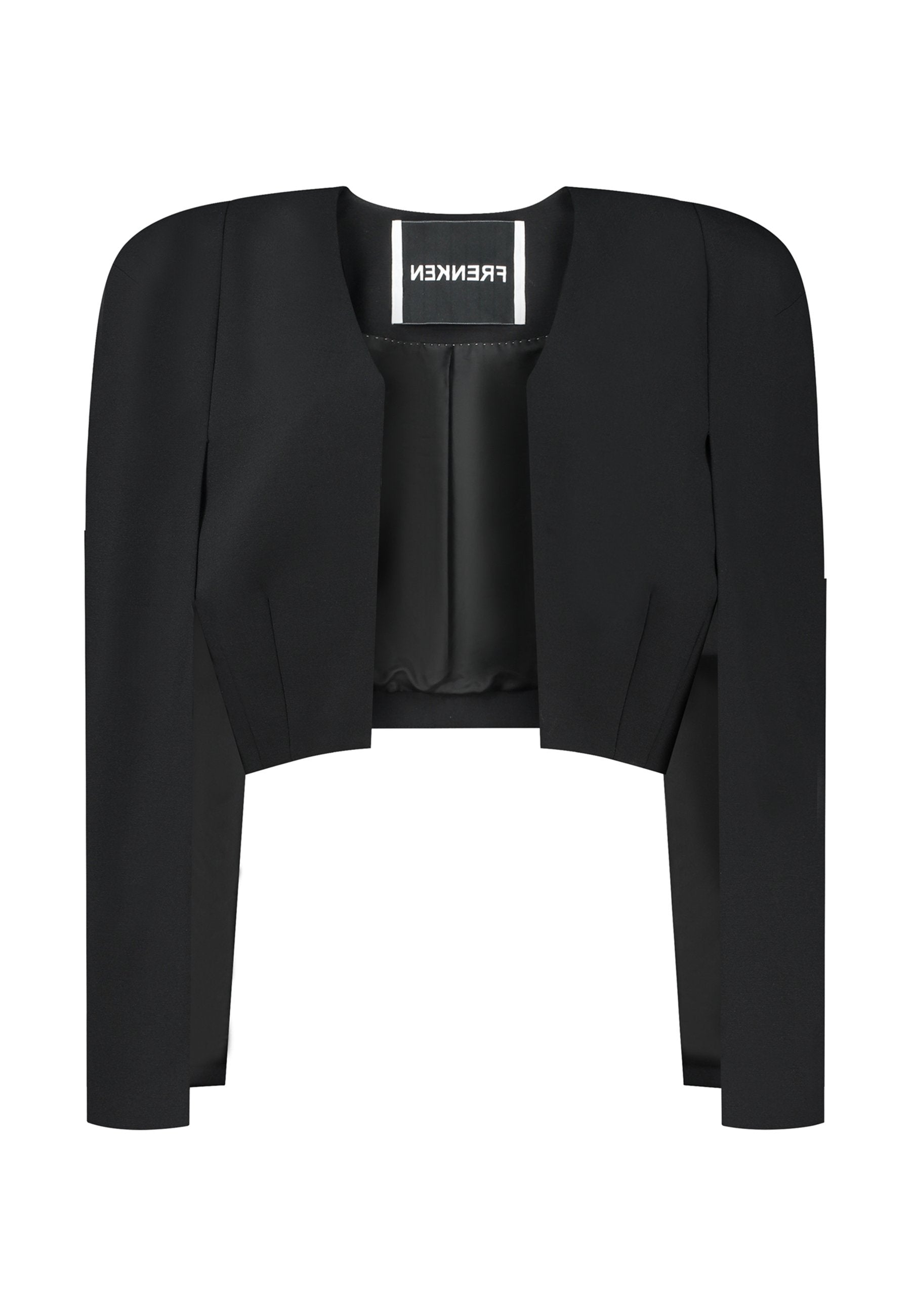 Cape Cropped Blazer Black – FRENKEN - Main Image