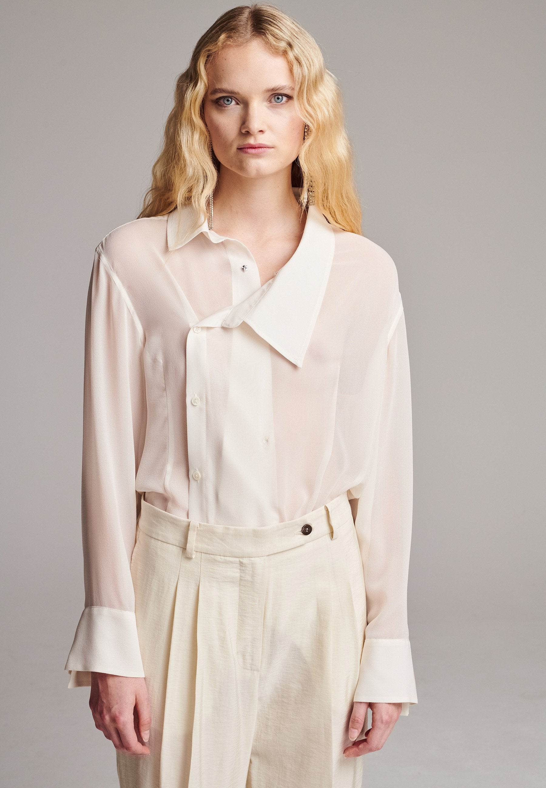Cross Asymmetric Shirt Off White – FRENKEN