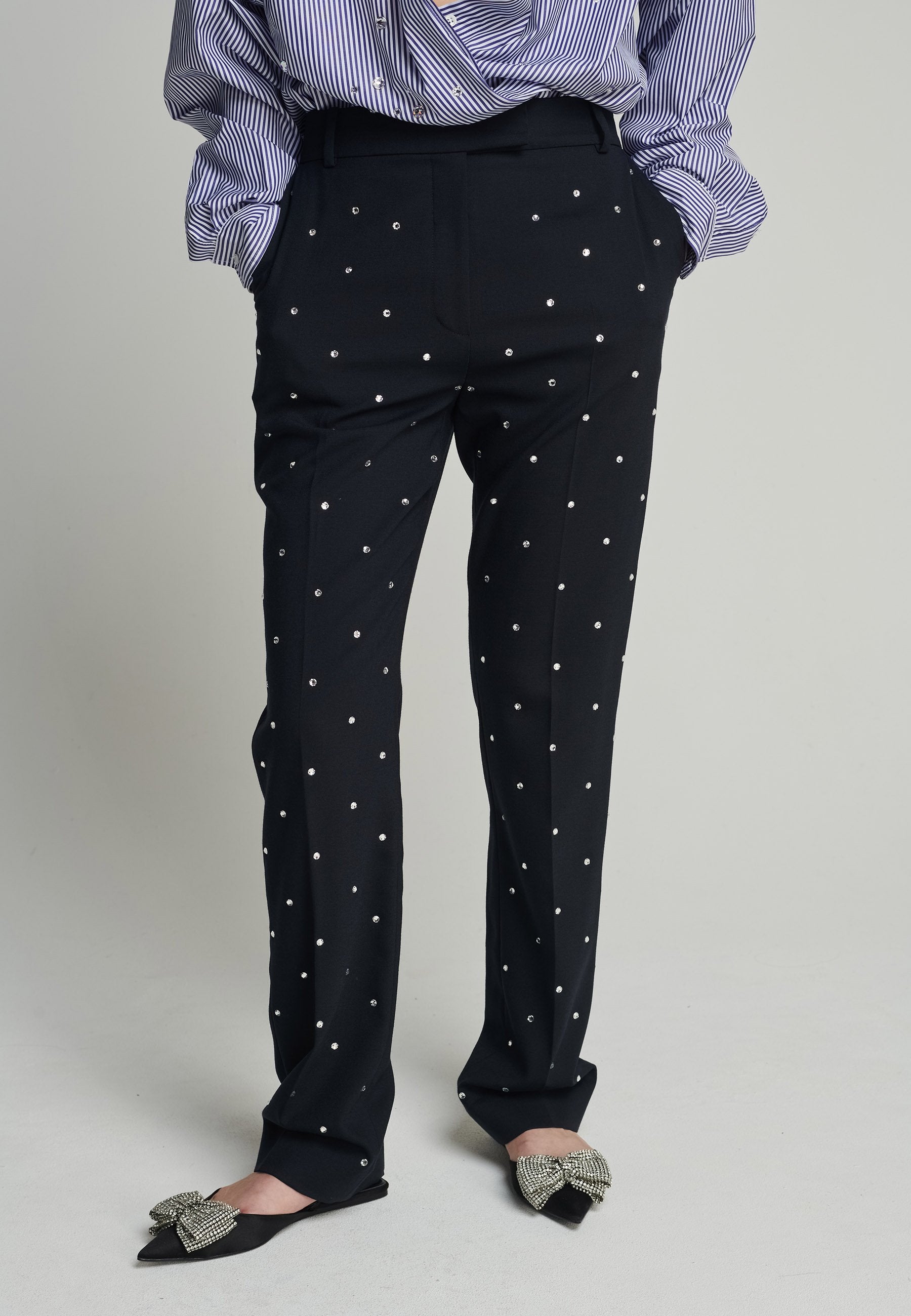 Jewel Trouser Navy Swarovski – FRENKEN