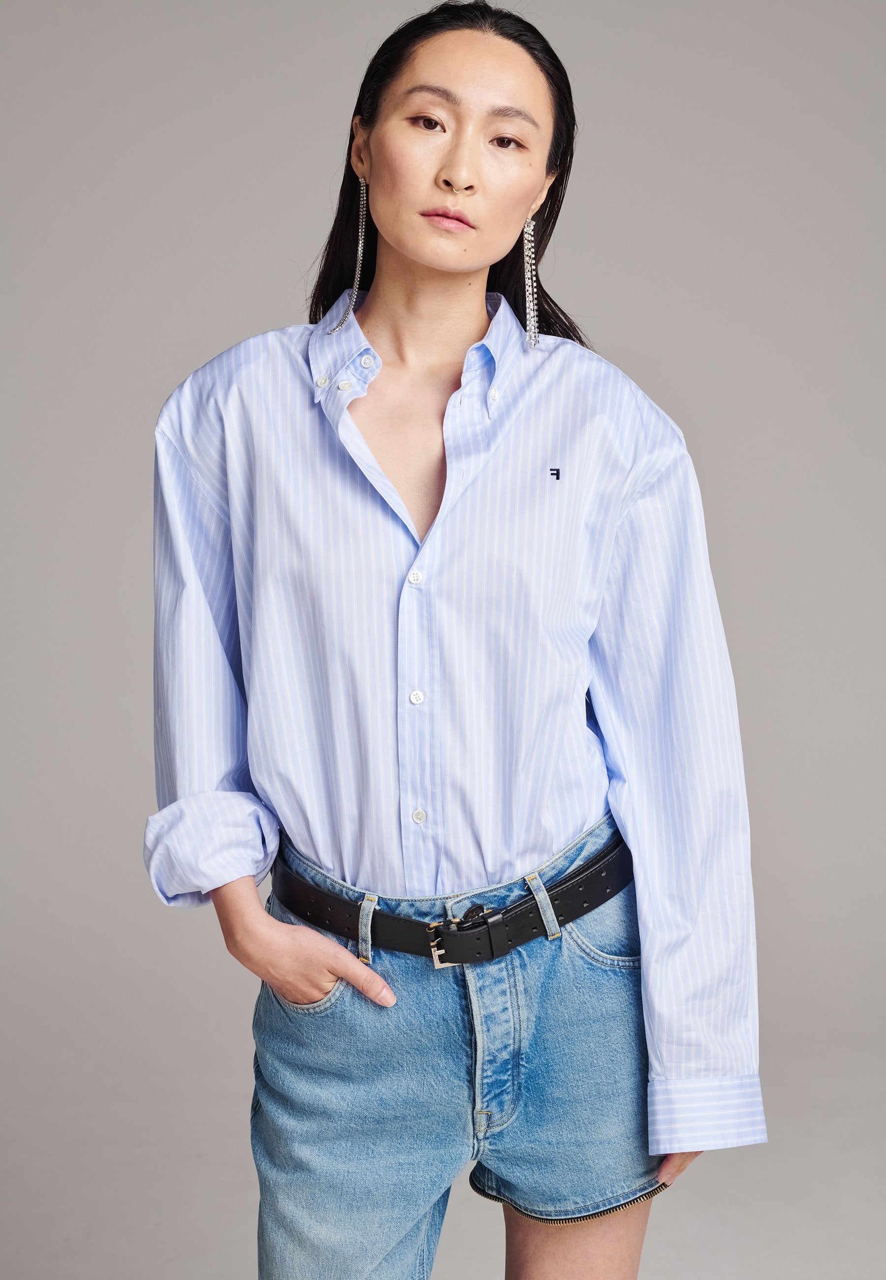 Ralf Shirt Light Blue Stripe FRENKEN