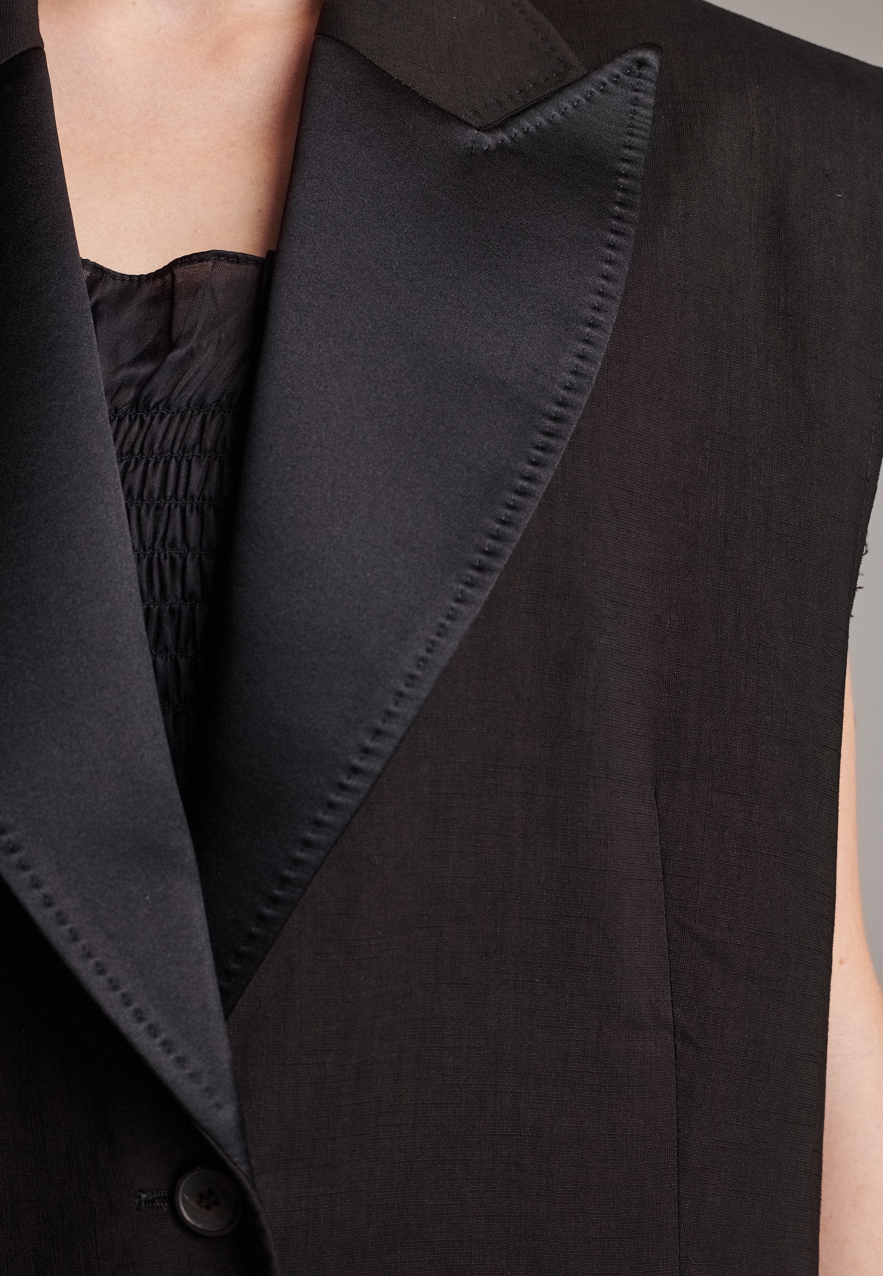 Tux Sleeveless Oversized Blazer Black – FRENKEN