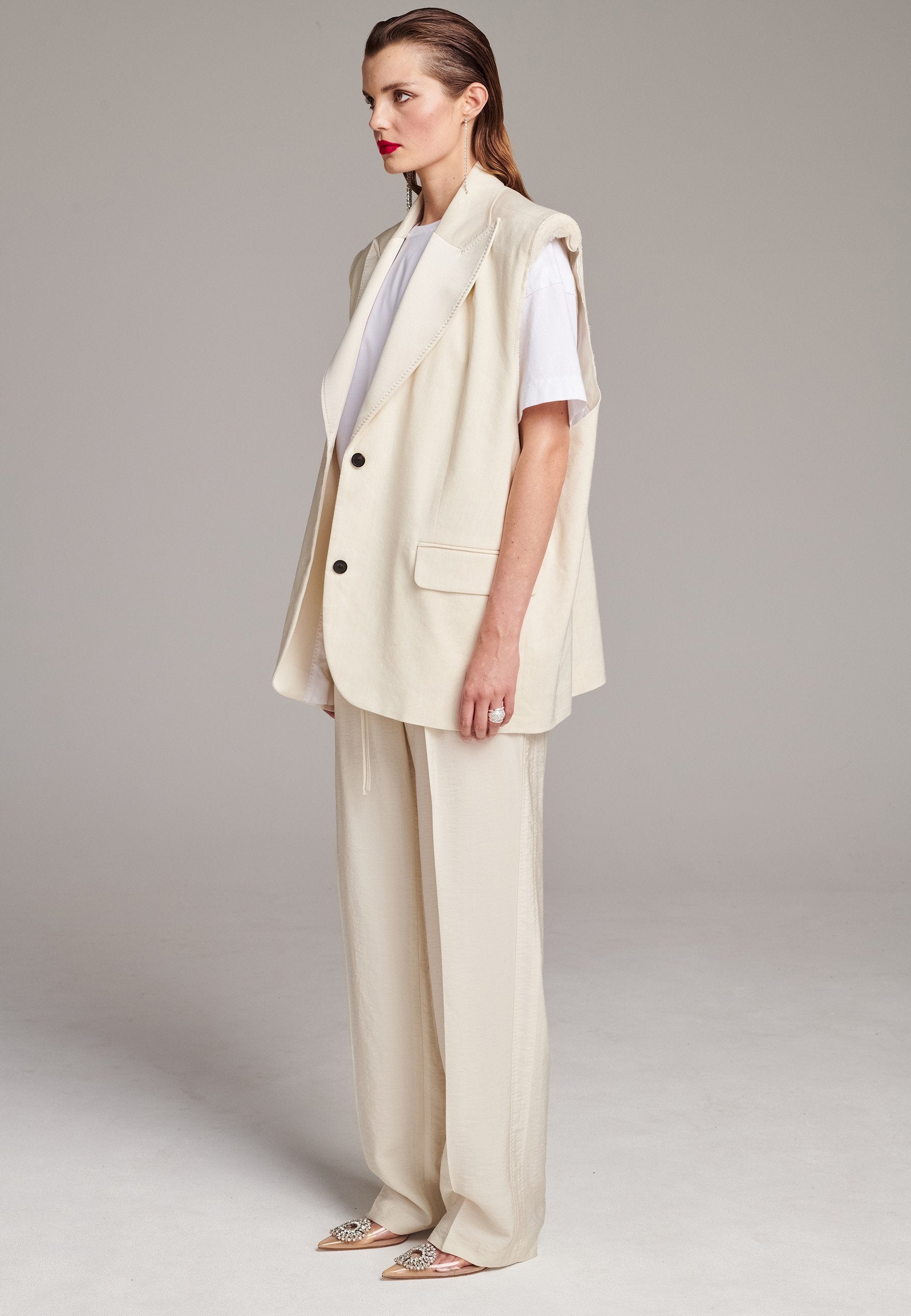 【2plan】Summer Linen Overfit Blazer 2PLAN