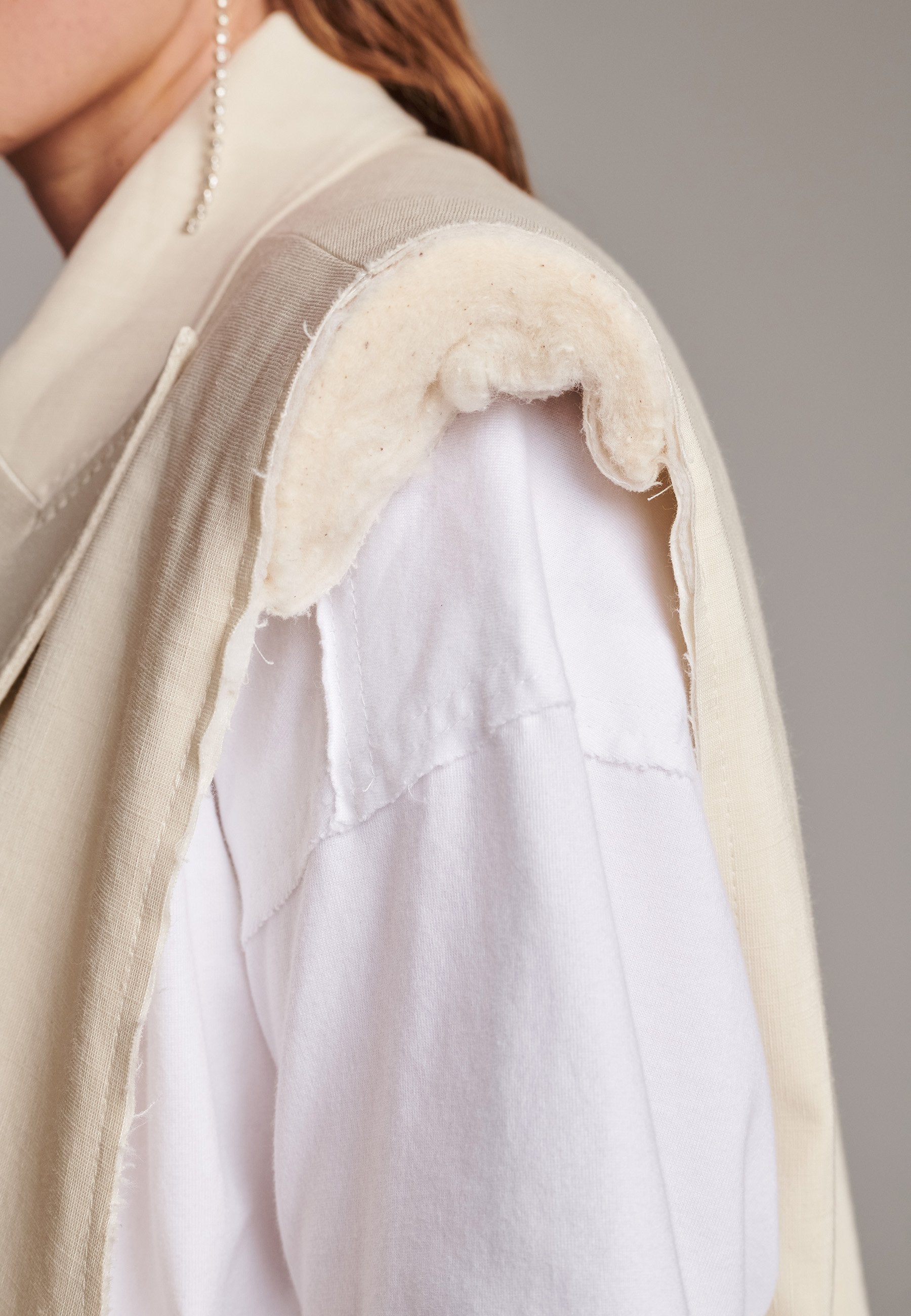 Tux Sleeveless Oversized Blazer Off White – FRENKEN